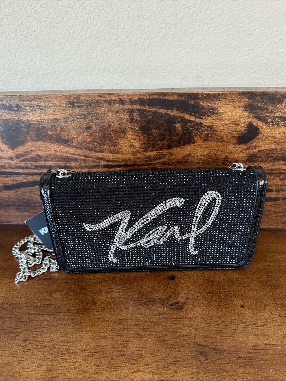 Karl Lagerfeld NWT $148 MSRP Kosette Crystal Crossbody Bag - Picture 3 of 10